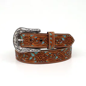 Floral Overlay Turquoise Belt A1534108