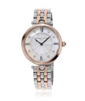 Frederique Constant Art Deco Quartz Diamond Silver Dial Ladies Watch FC-200MPWD2AR2B