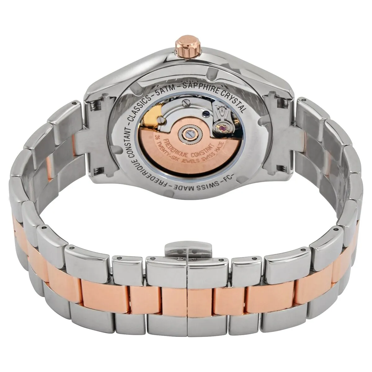 Frederique Constant Double Heartbeat Automatic Diamond Light Grey Dial Ladies Watch FC-303LGD3BD2B
