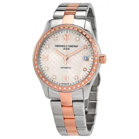 Frederique Constant Double Heartbeat Automatic Diamond Light Grey Dial Ladies Watch FC-303LGD3BD2B