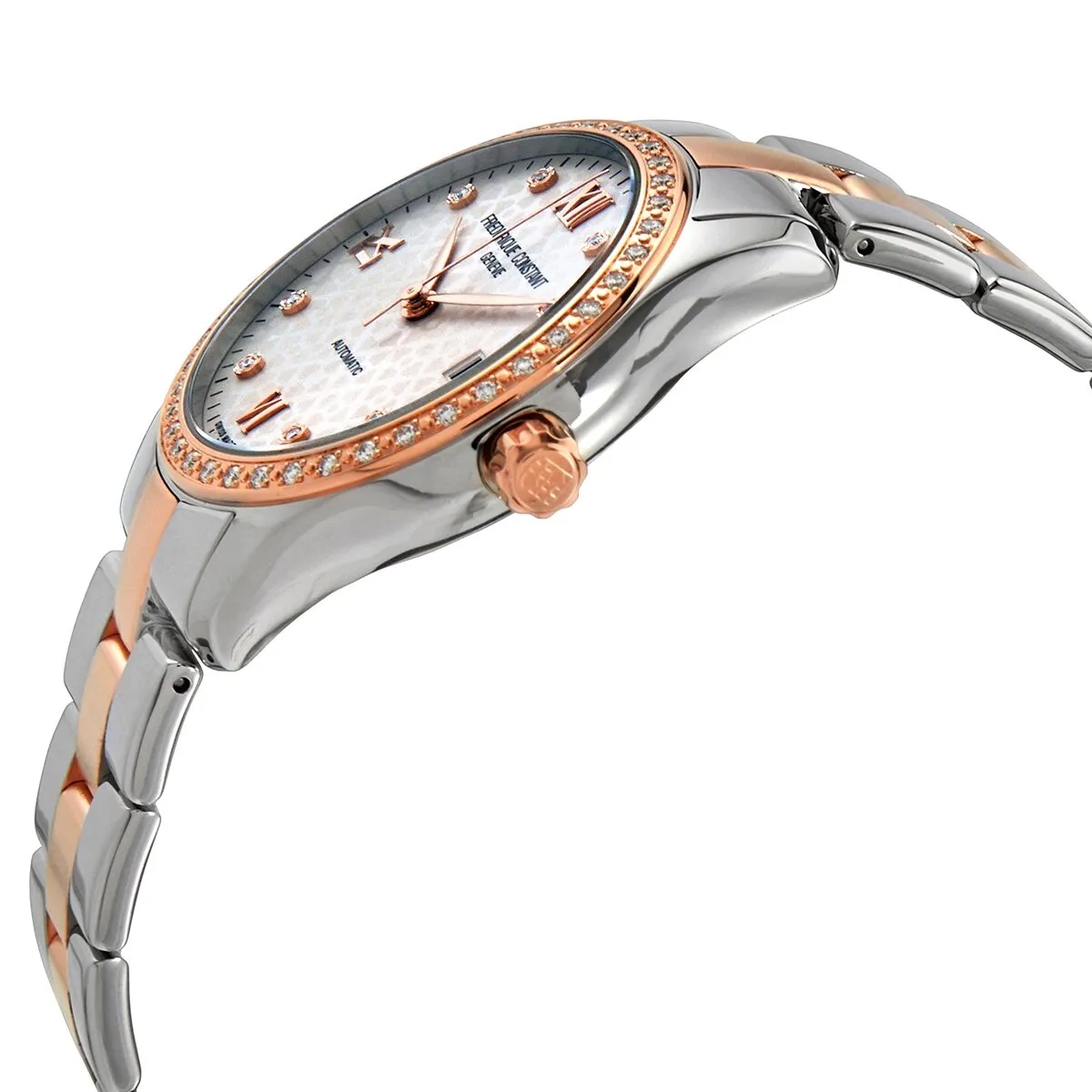 Frederique Constant Double Heartbeat Automatic Diamond Light Grey Dial Ladies Watch FC-303LGD3BD2B
