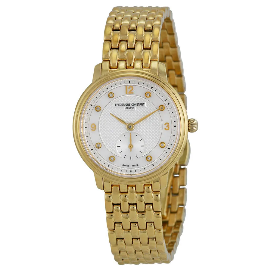Frederique Constant Slim Line Diamond Gold-plated Ladies Watch 235MPWD1S5B FC-235MPWD1S5B