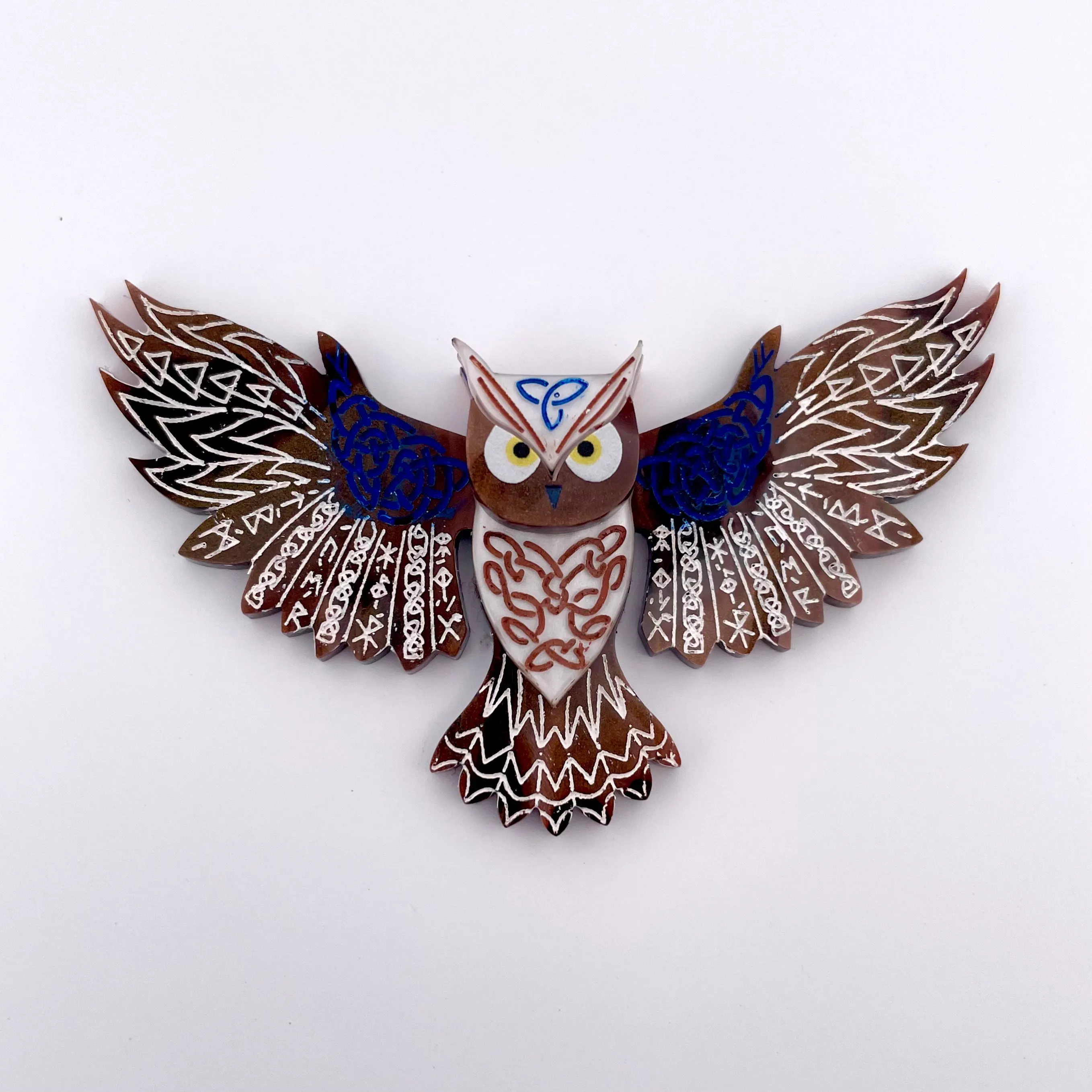 Freya the horned owl 🦉 - Brooch - Set of 4