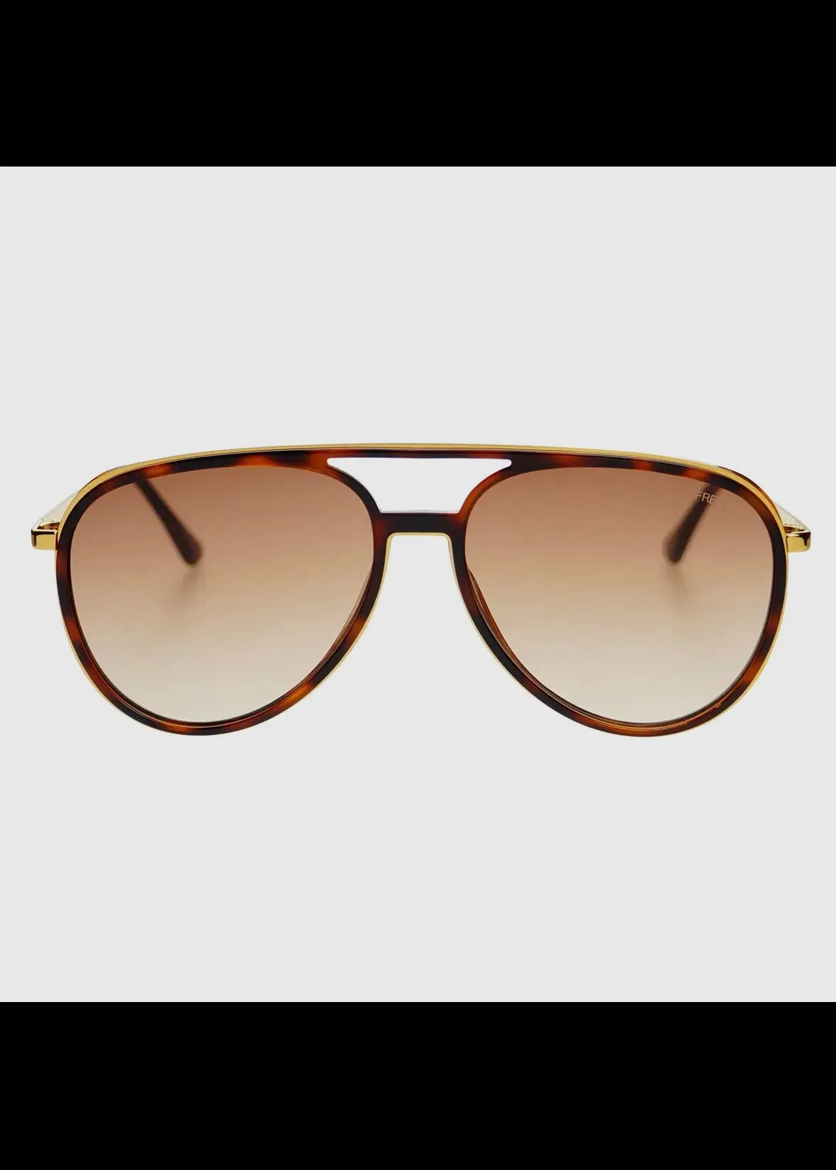 Fulton Unisex Aviator Sunglasses- Tortoise