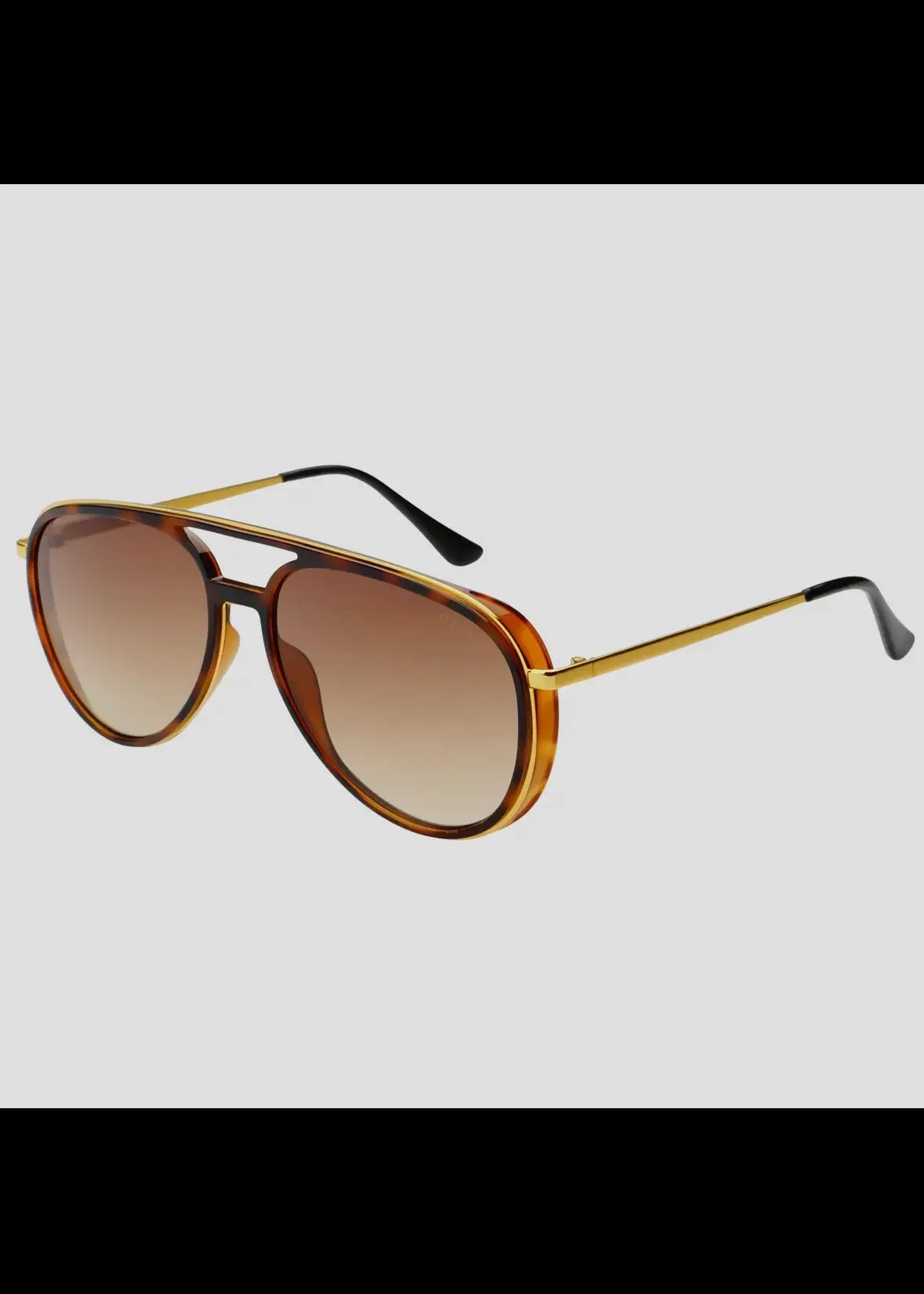 Fulton Unisex Aviator Sunglasses- Tortoise