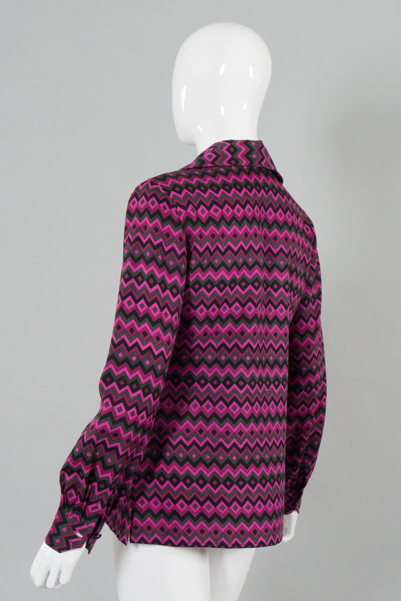 Geometric Chevron Striped Blouse