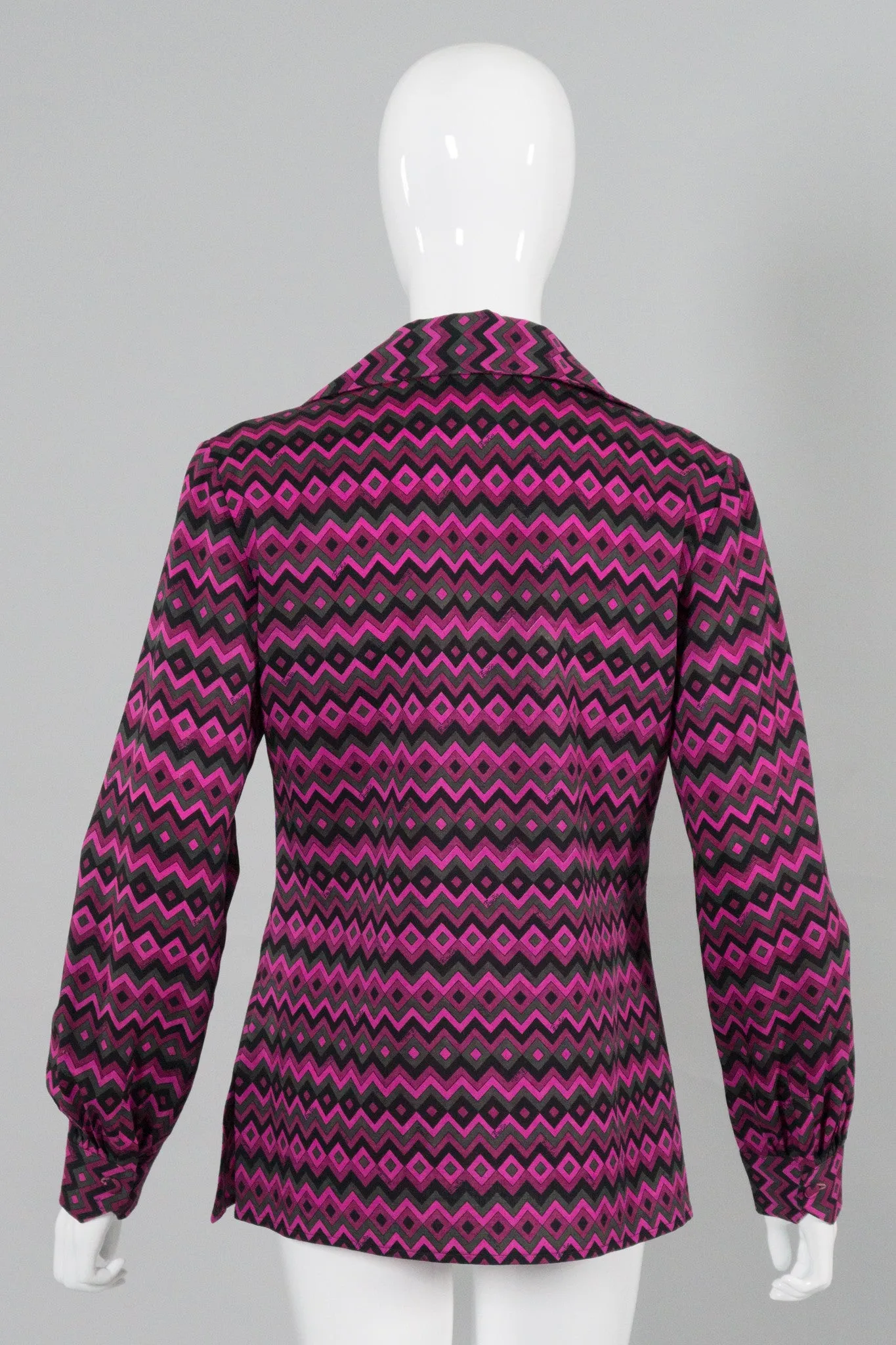 Geometric Chevron Striped Blouse