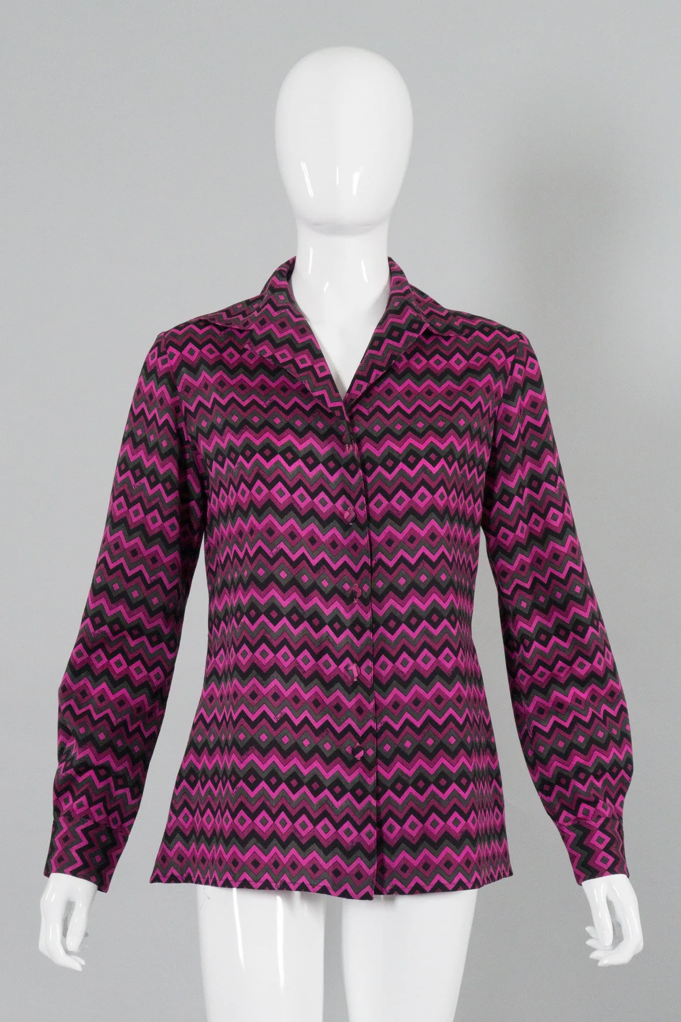 Geometric Chevron Striped Blouse
