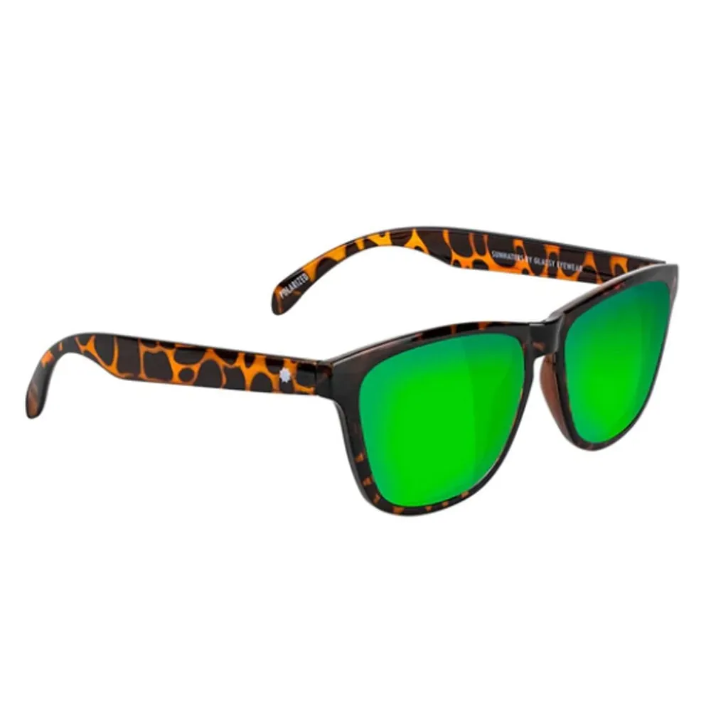 Glassy Deric Polarized Tortoise/Green Mirror