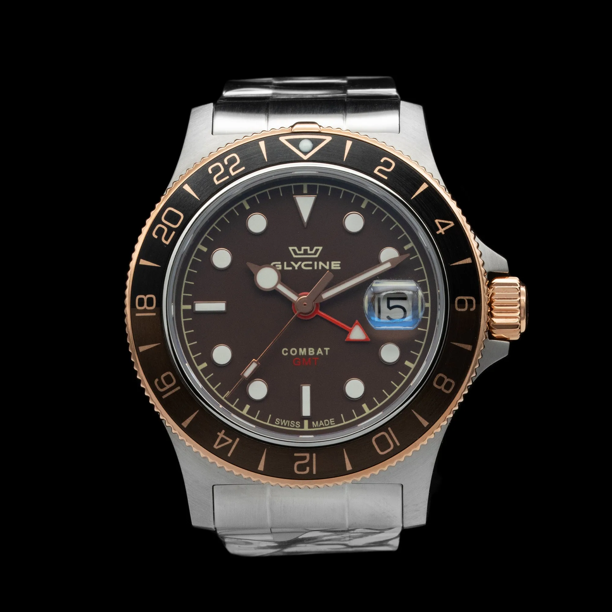 Glycine - Combat Sub Sport GMT 'Root Beer' GL1056