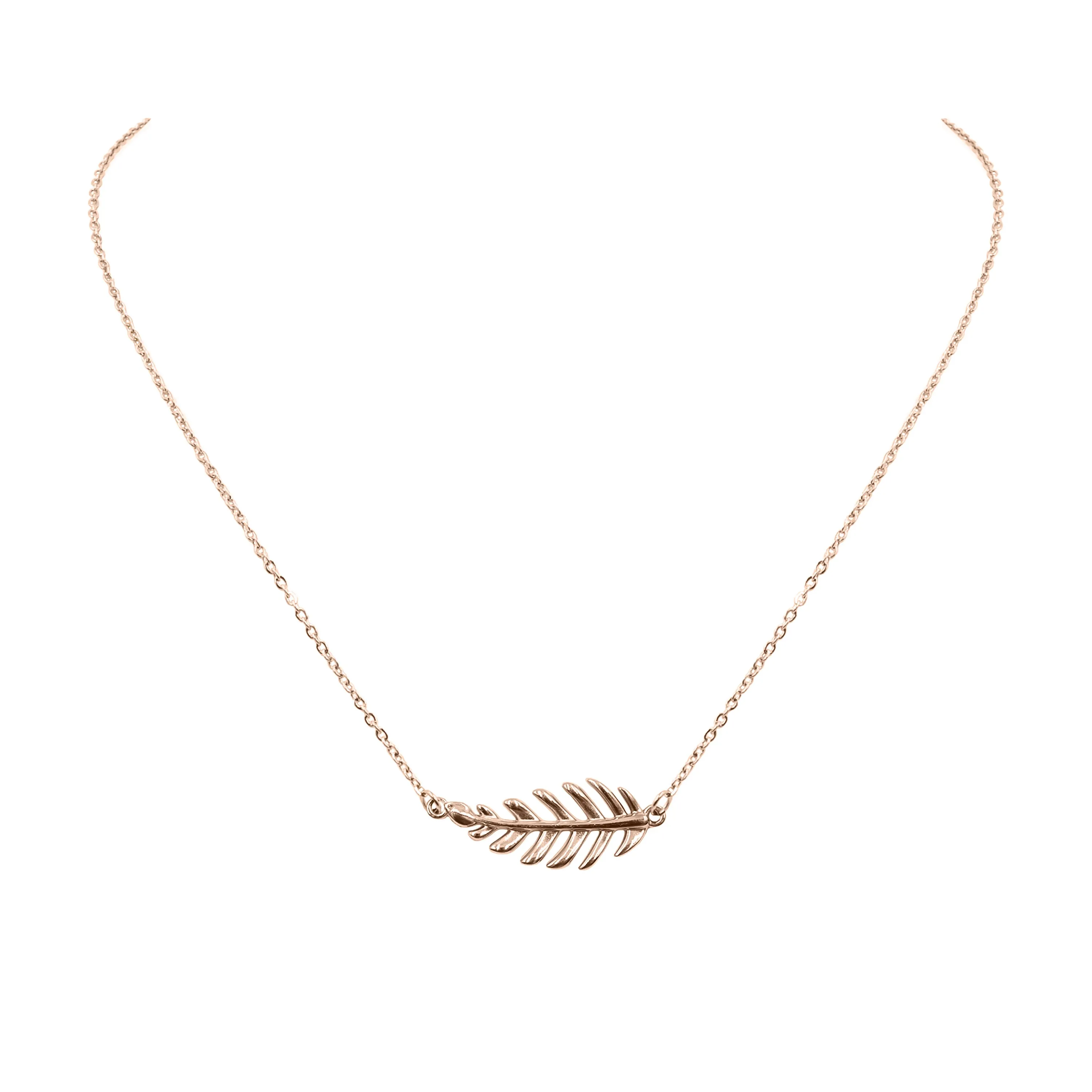 Goddess Collection - Rose Gold Laurel Leaf Necklace (Ambassador)
