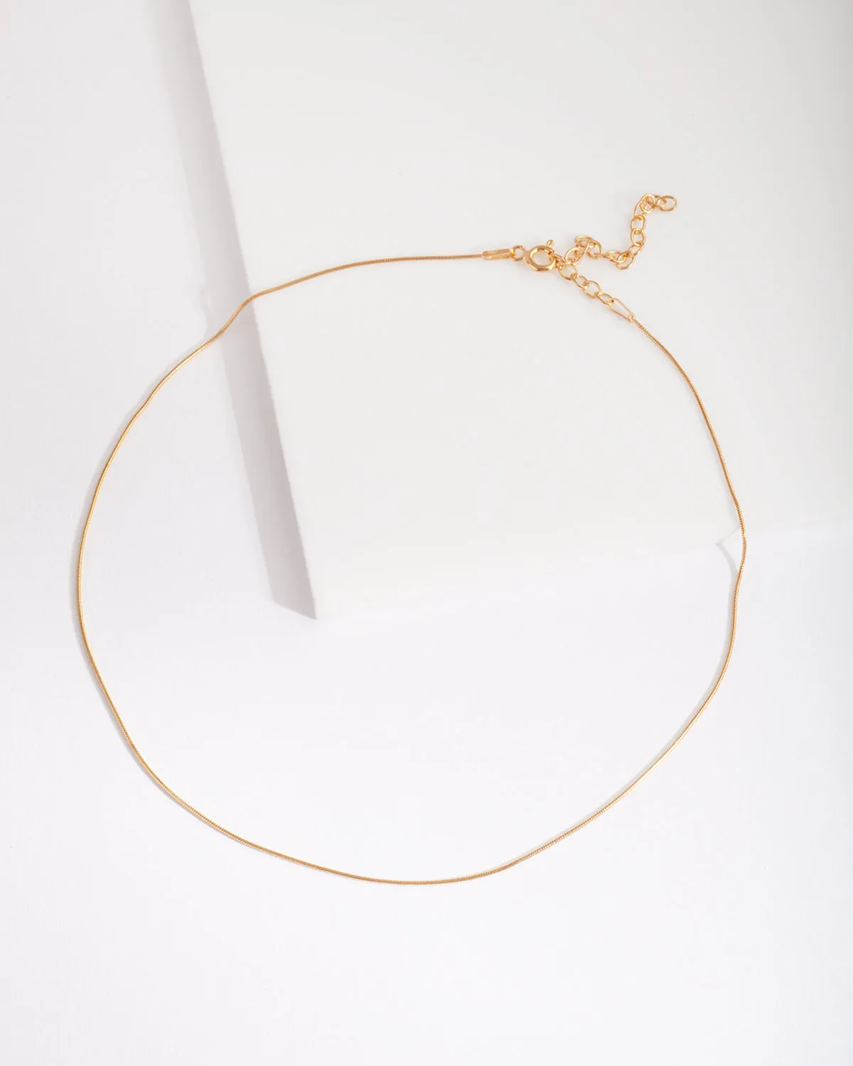 Gold Plated Sterling Silver Snake Chain Choker