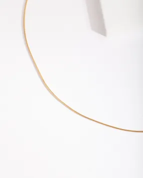 Gold Plated Sterling Silver Snake Chain Choker