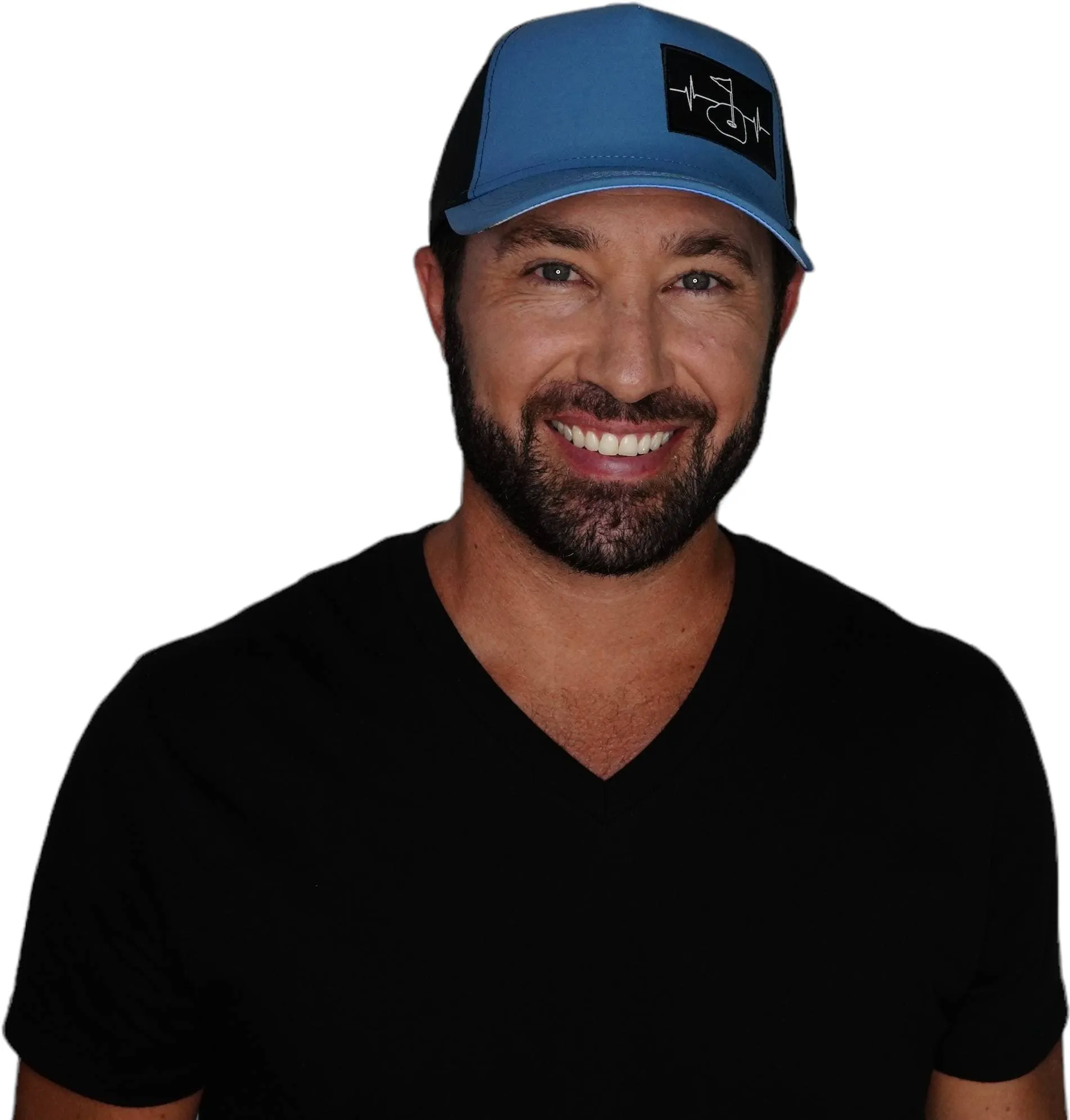 Golf  Hat | Trucker Hat | Slate Blue - Black