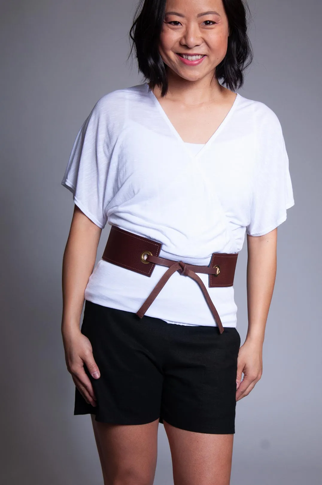 Grommet Belt - Cobalt/Espresso