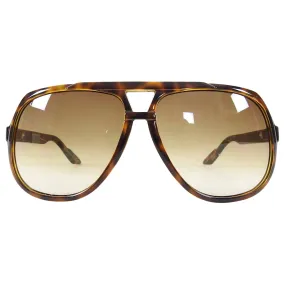 Gucci 1622 Tortoise Brown Aviator Frame Sunglasses