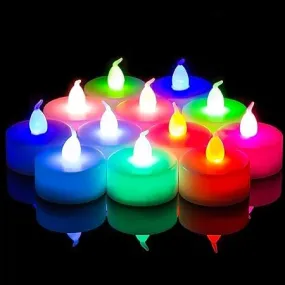 GVD Realistic and Bright Flickering Bulb LED Tea Light Candles for Seasonal & Festival Diwali Christmas New Year Decoration Candle (Pack of 36)