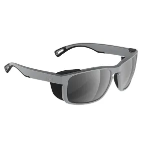 H2Optix Reef Sunglasses Matt Grey, Grey Silver Flash Mirror Lens Cat.3 - AntiSalt Coating with Floatable Cord - P/N H2010