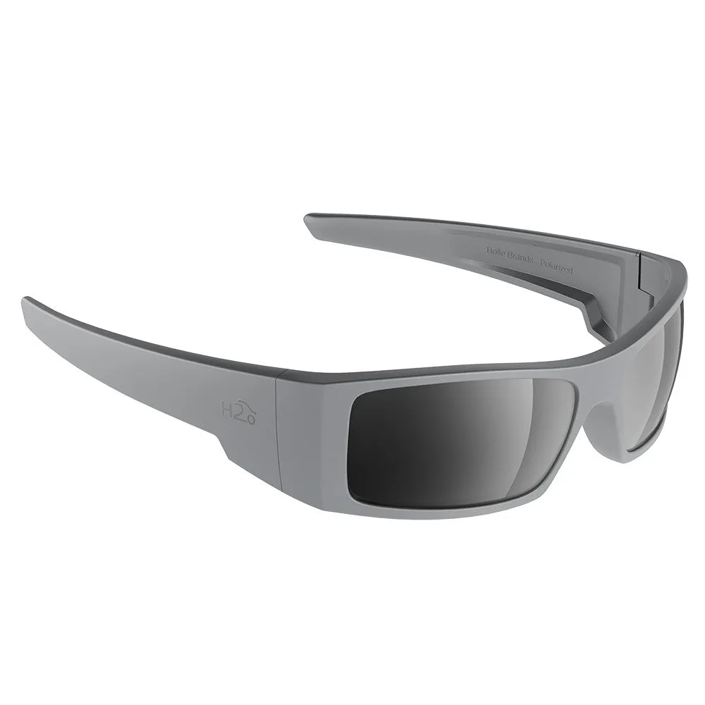 H2Optix Waders Sunglasses Matt Grey, Grey Silver Flash Mirror Lens Cat.3 - AntiSalt Coating with Floatable Cord - P/N H2014