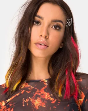 Hair Extension in Burnt Flame Orange by The Unicorn Glow