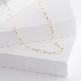 Heart chain necklace (yellow gold)