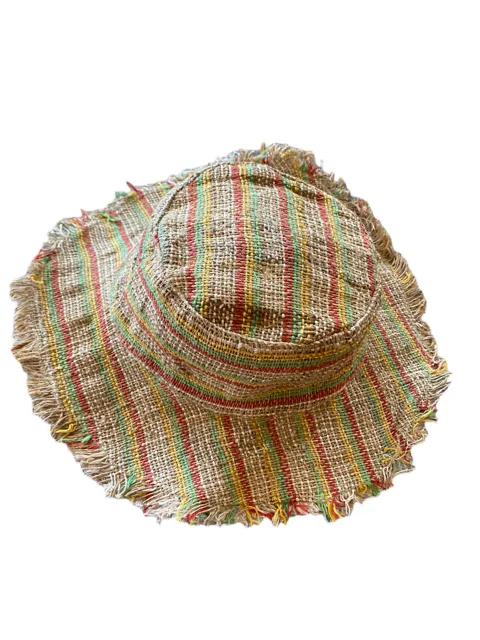 Hemp Sun Hat - Multi Color Stripes