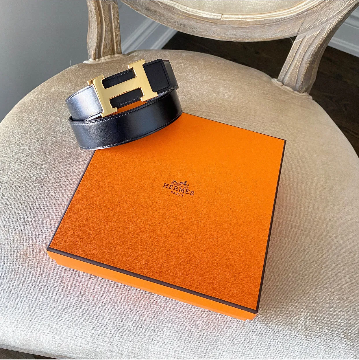 Hermes Constance H Belt Kit Black and Gold 32mm - 75 / 30
