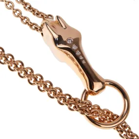 Hermes Galop Rose Gold Diamond Necklace