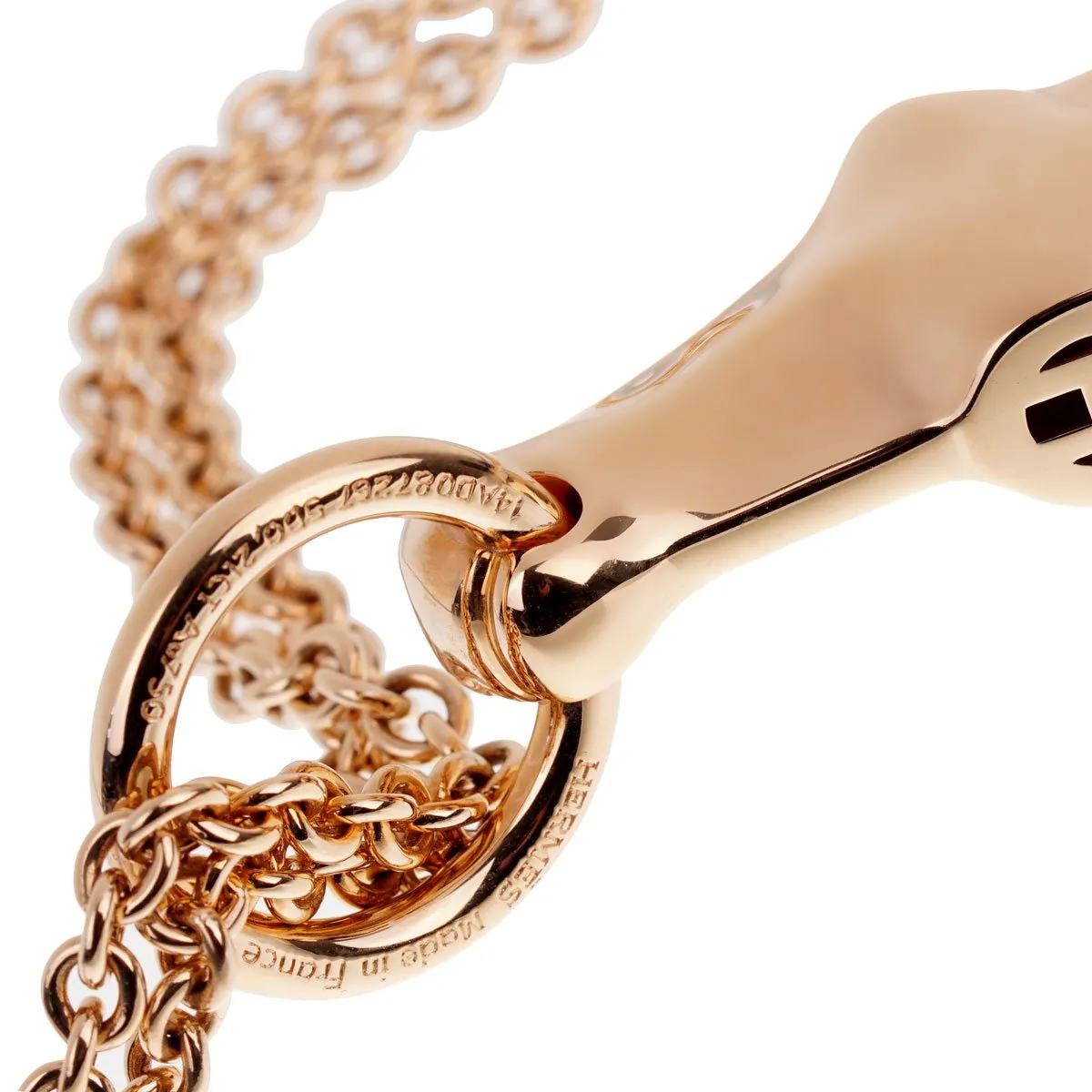 Hermes Galop Rose Gold Diamond Necklace