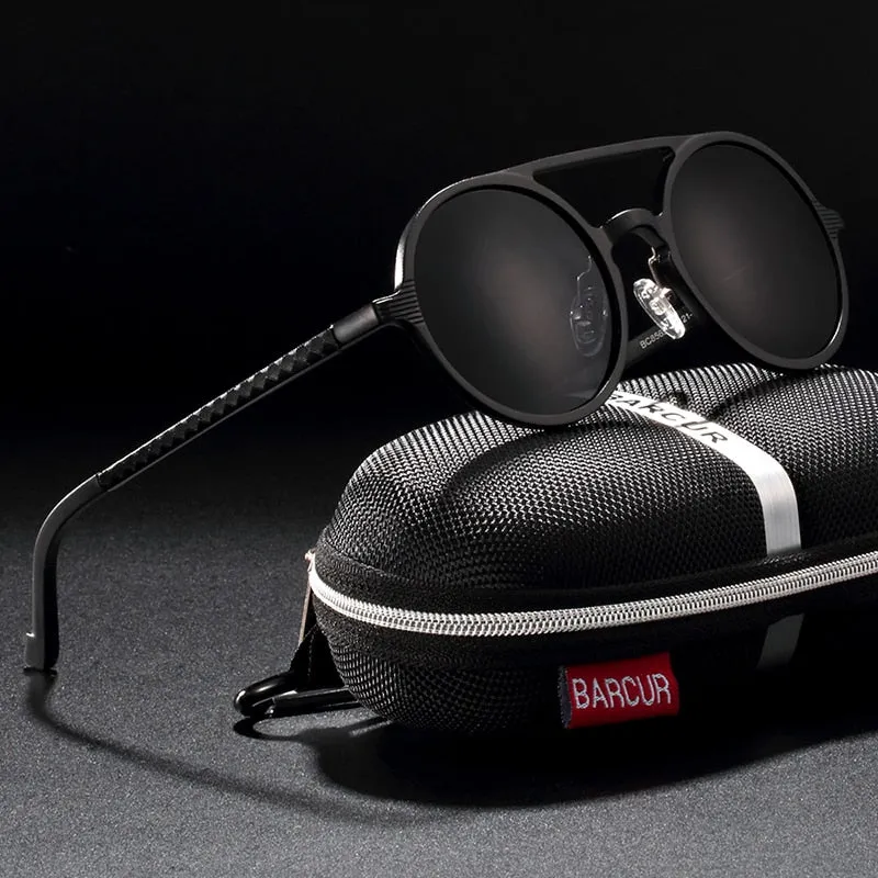 Hot Black Goggle Male Round Sunglasses Luxury Brand Men Glasses Retro Vintage Women Sun Glasses UV400 Eyewear