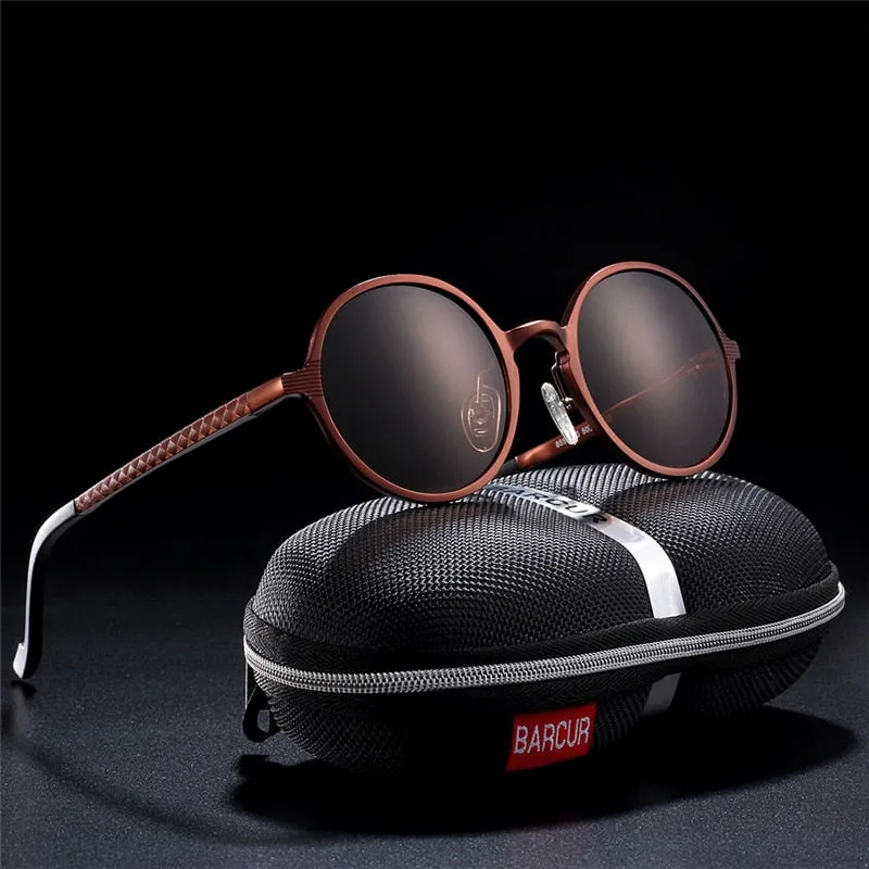 Hot Black Goggle Male Round Sunglasses Luxury Brand Men Glasses Retro Vintage Women Sun Glasses UV400 Eyewear
