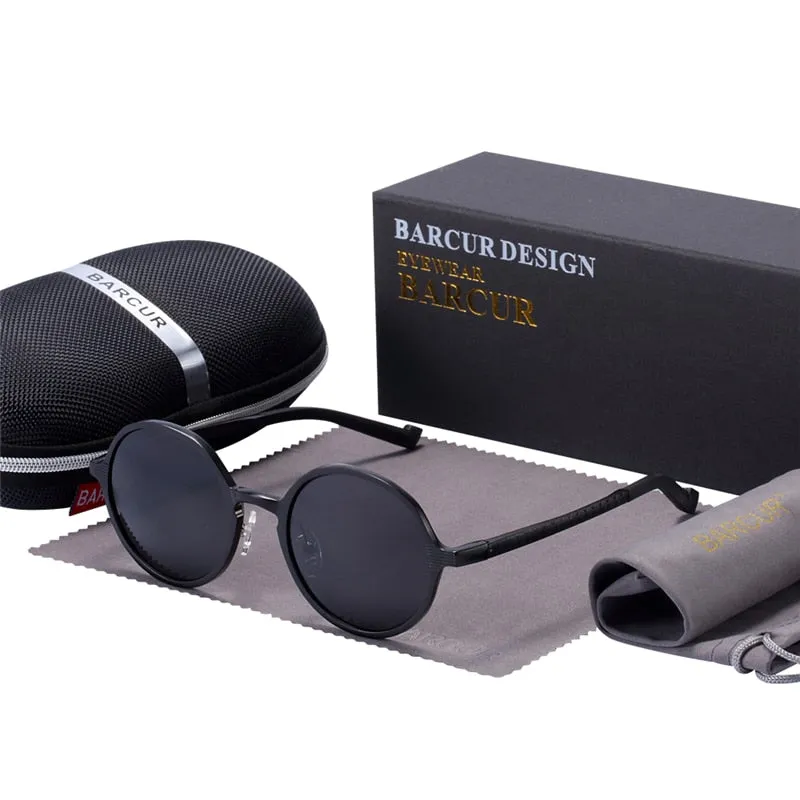Hot Black Goggle Male Round Sunglasses Luxury Brand Men Glasses Retro Vintage Women Sun Glasses UV400 Eyewear