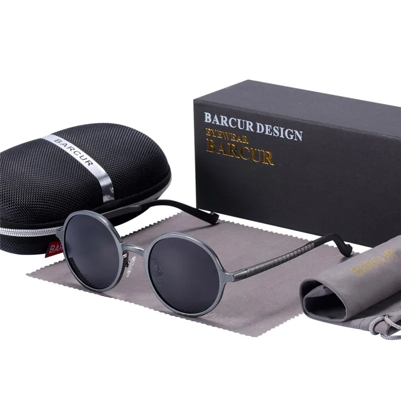 Hot Black Goggle Male Round Sunglasses Luxury Brand Men Glasses Retro Vintage Women Sun Glasses UV400 Eyewear
