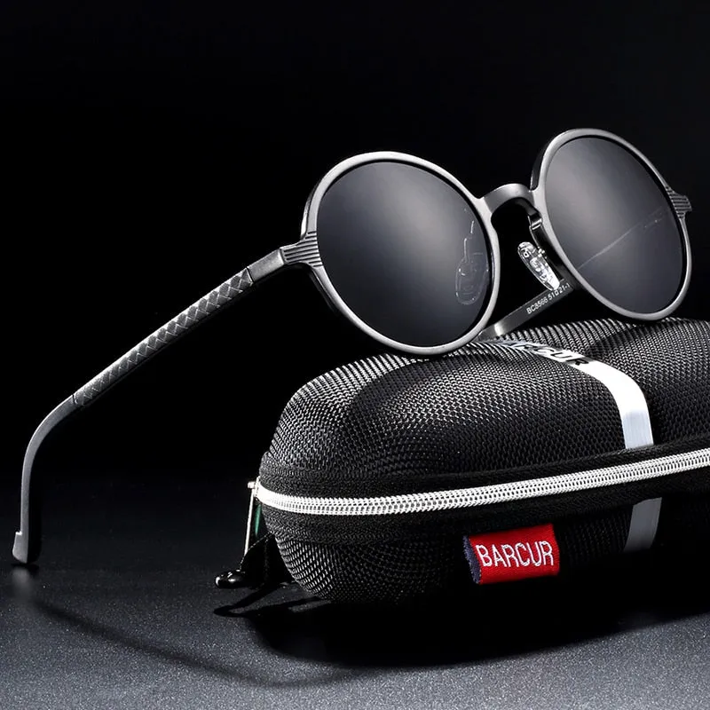 Hot Black Goggle Male Round Sunglasses Luxury Brand Men Glasses Retro Vintage Women Sun Glasses UV400 Eyewear