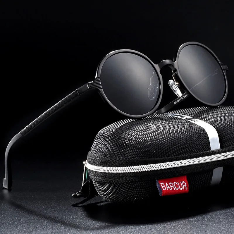 Hot Black Goggle Male Round Sunglasses Luxury Brand Men Glasses Retro Vintage Women Sun Glasses UV400 Eyewear