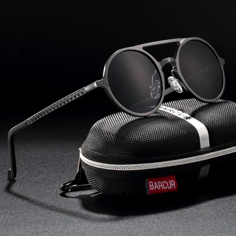 Hot Black Goggle Male Round Sunglasses Luxury Brand Men Glasses Retro Vintage Women Sun Glasses UV400 Eyewear