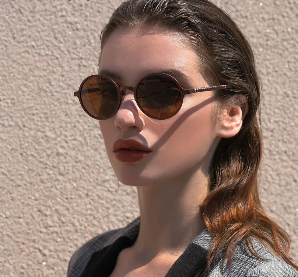 Hot Black Goggle Male Round Sunglasses Luxury Brand Men Glasses Retro Vintage Women Sun Glasses UV400 Eyewear