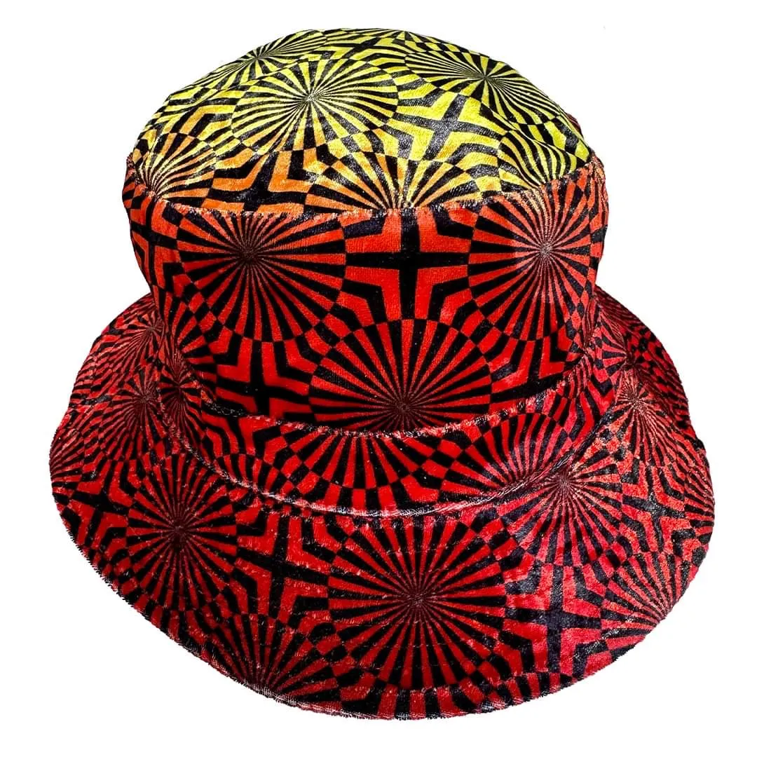 In Our Midst / Flame Wheel - Reversible Crushed Velvet Bucket Hat