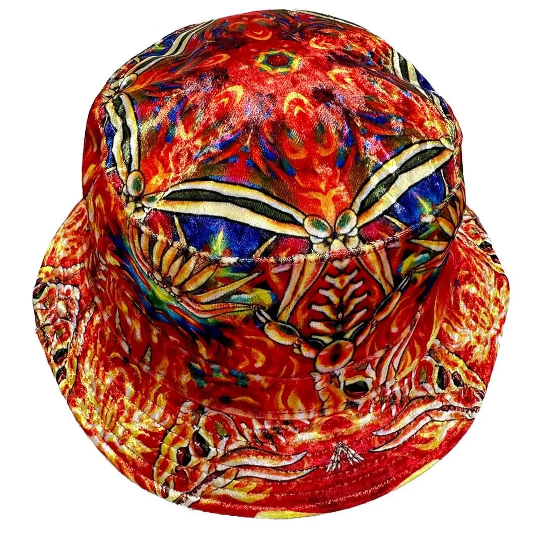 In Our Midst / Flame Wheel - Reversible Crushed Velvet Bucket Hat