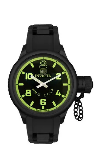 Invicta Russian Diver Quinotaur CCP Black Dial Black Rubber Men's Watch 4338