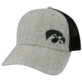 Iowa Hawkeyes Heather Grey/Black Lo-Pro Snapback Adjustable Trucker Hat