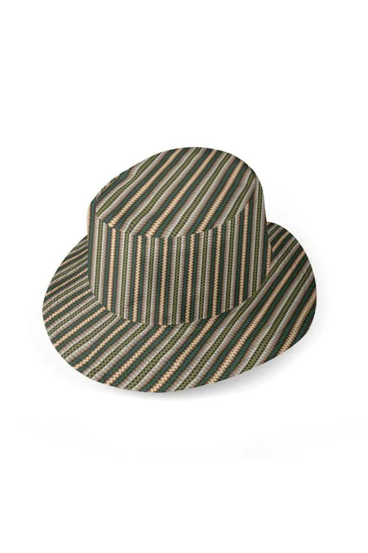 Jagged Striped Reversible Bucket Hat
