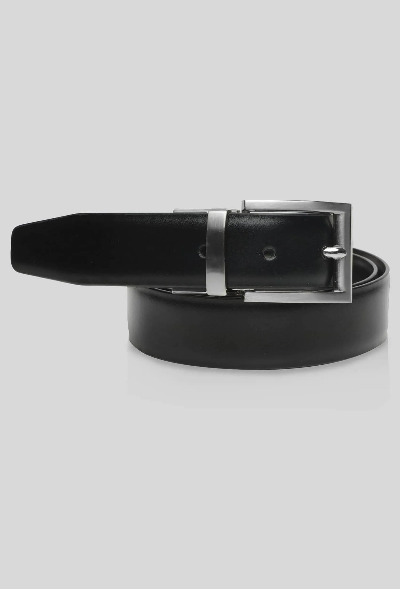 Joe Black reversible belt in black and brown leather