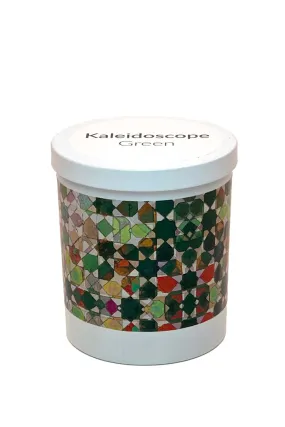 Kaleidoscope Green Candle – Gardenia   Fresh Basil