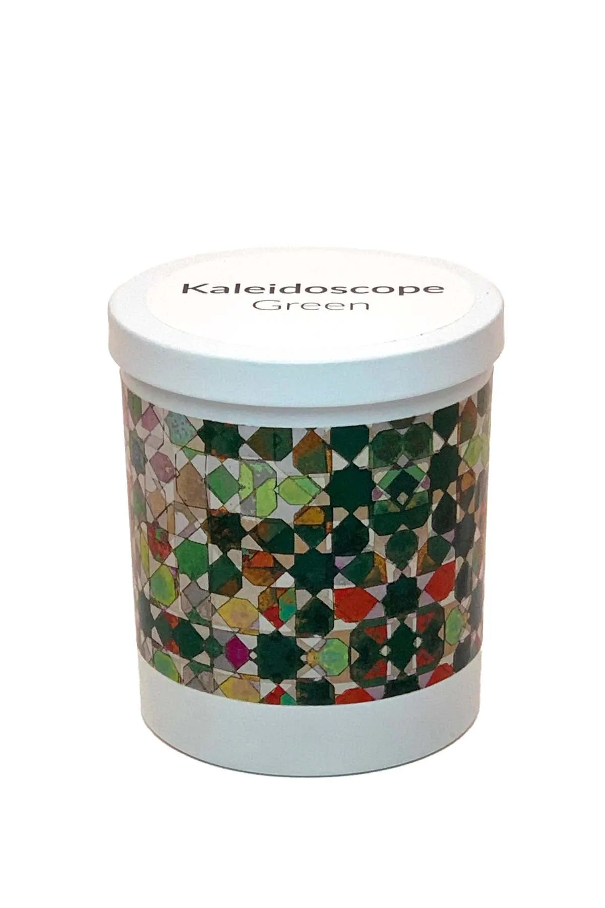 Kaleidoscope Green Candle – Gardenia   Fresh Basil