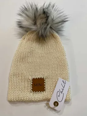 Knitted Toque,Beanie (Cream)