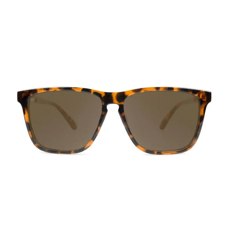 Knockaround Fast Lanes Sunglasses - Glossy Tortoise Shell / Amber