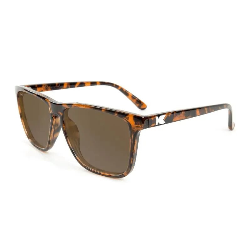 Knockaround Fast Lanes Sunglasses - Glossy Tortoise Shell / Amber