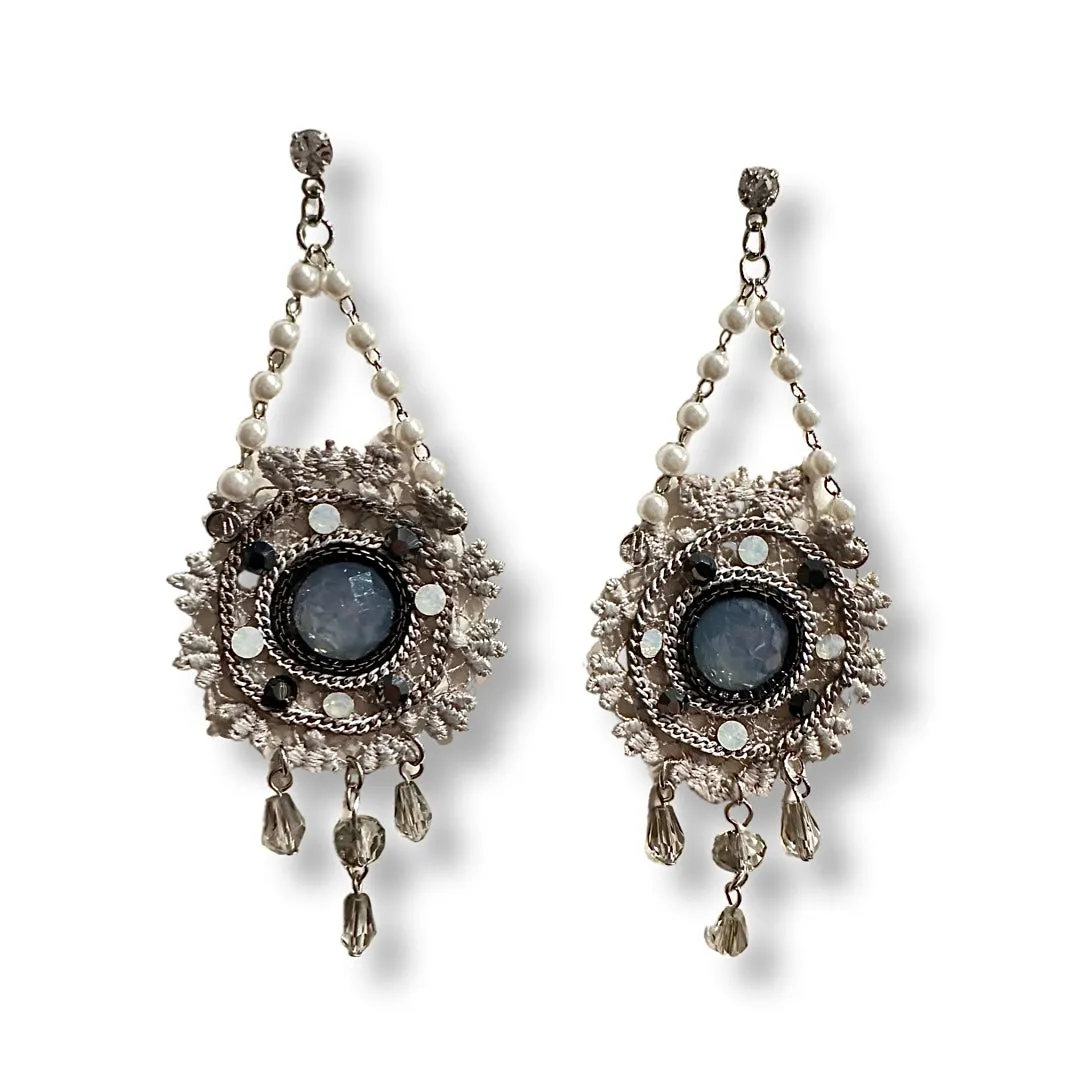 Krista Woven Crystal Statement Earrings