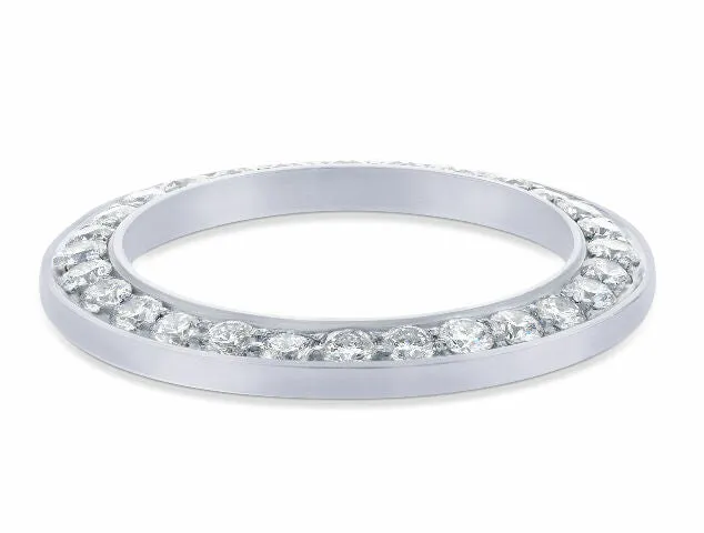 LADIES 2CT BEAD SET DIAMOND BEZEL 14KW FOR ROLEX DATEJUST, PRESIDENT 26MM WATCH
